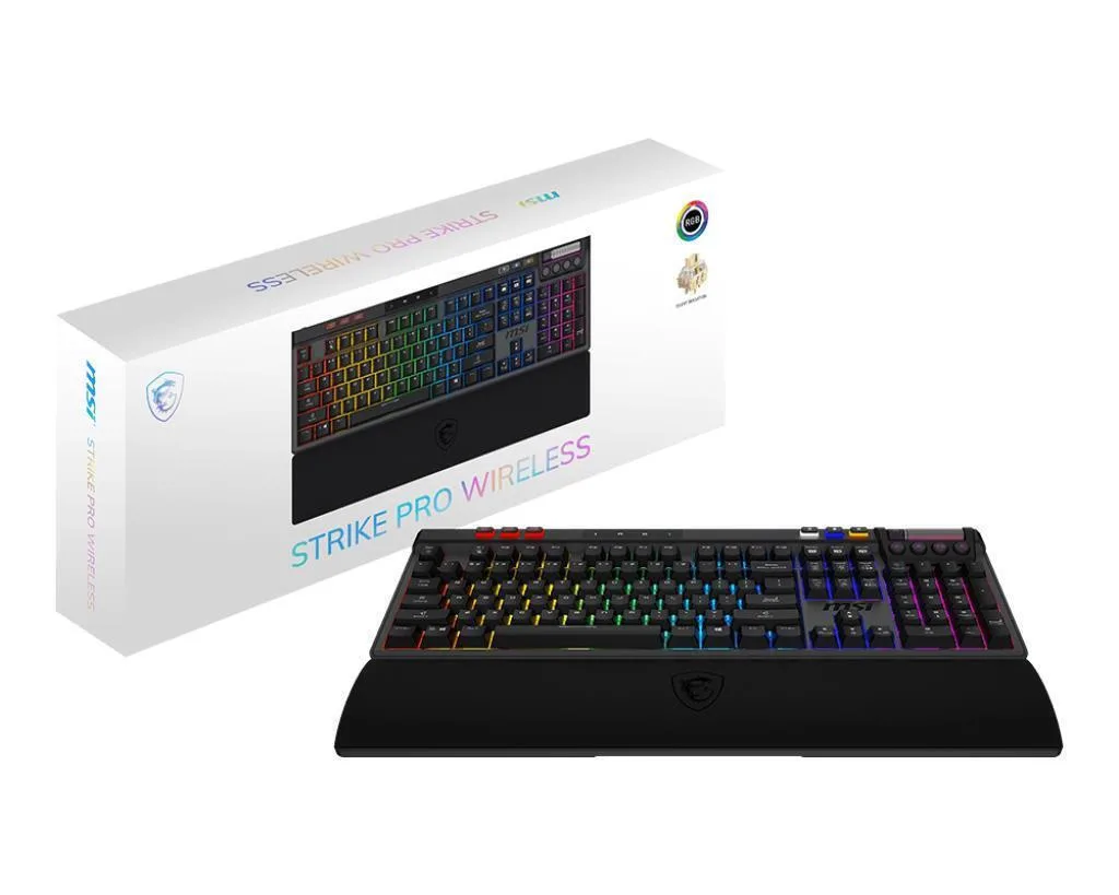 MSI Strike Pro W Silent Ασύρματο Gaming Μηχανικό Πληκτρολόγιο με RGB φωτισμό (Αγγλικό US) - Image 1