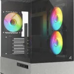Sharkoon MK7 ARGB Gaming Mini Tower Κουτί Υπολογιστή με Πλαϊνό Παράθυρο Μαύρο