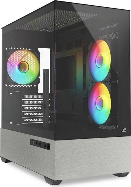 Sharkoon MK7 ARGB Gaming Mini Tower Κουτί Υπολογιστή με Πλαϊνό Παράθυρο Μαύρο - Image 1