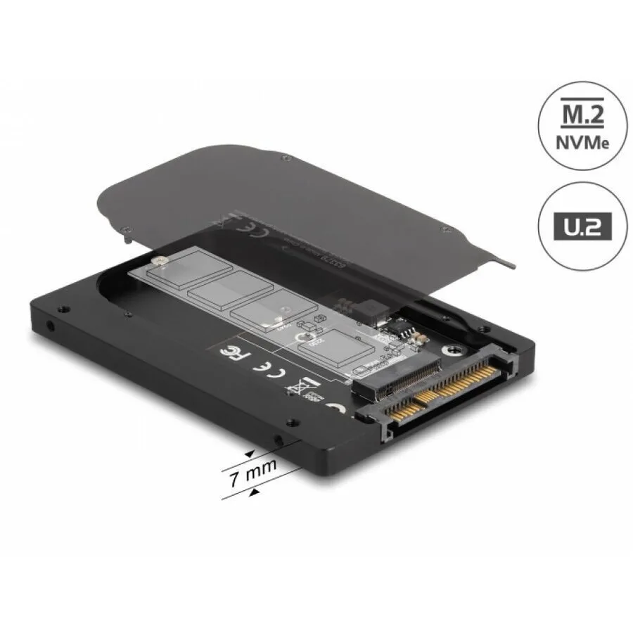 DeLock Θήκη για Σκληρό Δίσκο M.2 SATA III NVME με σύνδεση U.2 63379 - Image 1