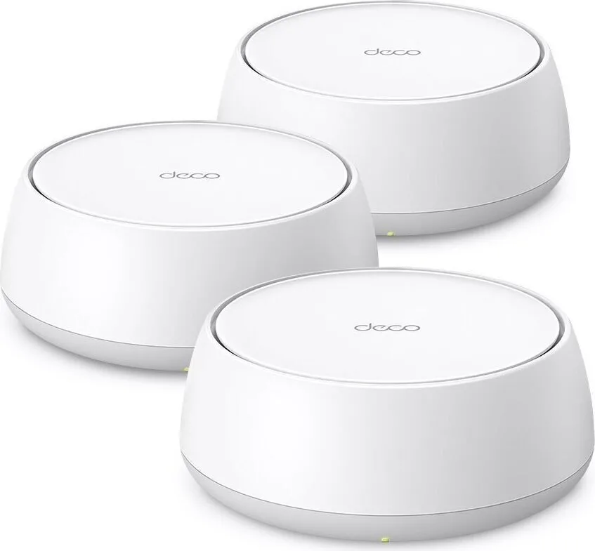 20250930110335_tp_link_deco_be22_wifi_mesh_network_access_point_wi_fi_7_dual_band_2_4_5ghz_se_triplo_kit_leyko TP-LINK Deco BE22 WiFi Mesh Network Access Point Wi‑Fi 7 Dual Band (2.4 & 5GHz) σε Τριπλό Kit Λευκό - Image 1