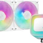 Deepcool LE240 (v2) Υδρόψυξη Επεξεργαστή Διπλού Ανεμιστήρα 120mm για Socket AM4/AM5/1700/1200 με ARGB Φωτισμό Λευκή