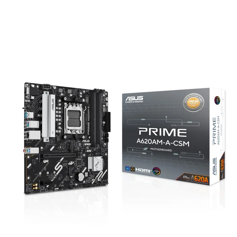 Asus Prime A620AM-A-CSM Motherboard Micro ATX με AMD AM5 Socket 90MB1MY0-M0EAYC - Image 1