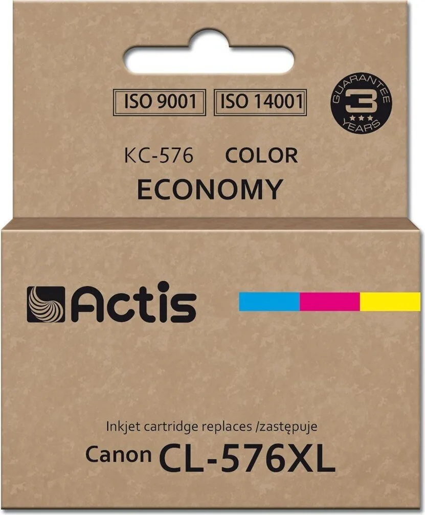 Actis Συμβατό Μελάνι Εκτυπωτή InkJet Canon CL-576XL 15ml Κυανό 1τμχ KC-576 - Image 1