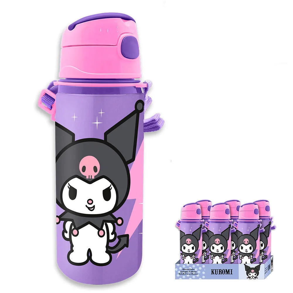 20251001121105_kids_licensing_paidiko_pagouri_hello_kitty_alouminiou_600ml Kids Licensing Παιδικό Παγούρι Kuromi Αλουμινίου 600ml - Image 1