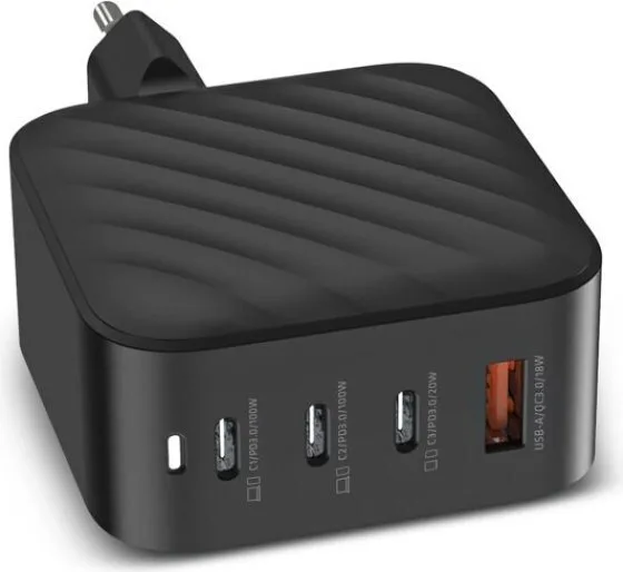Xblitz Φορτιστής Χωρίς Καλώδιο GaN με Θύρα USB-A και 3 Θύρες USB-C 20W Power Delivery Μαύρος (XC3) - Image 1