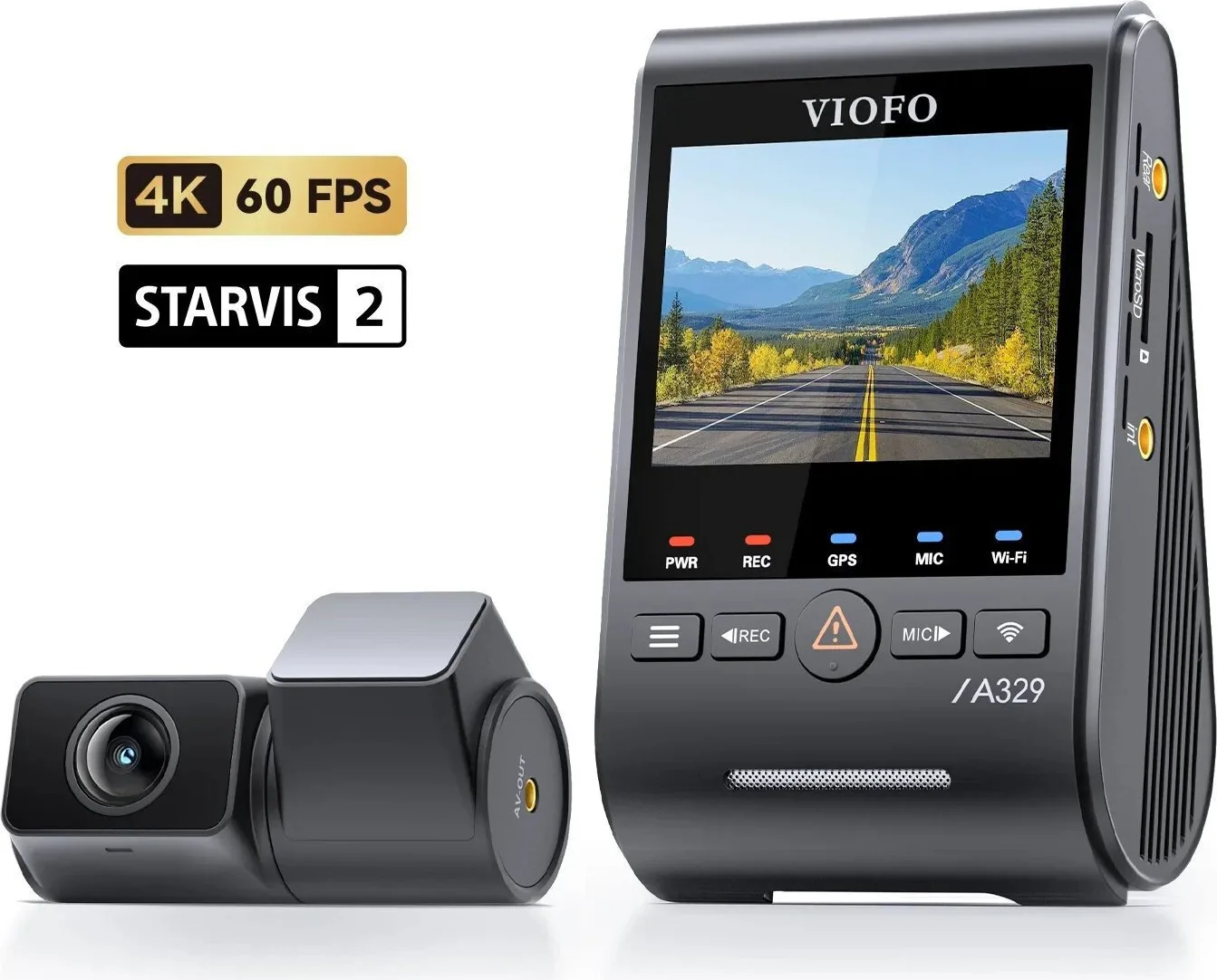 Viofo Σετ Κάμερα DVR Αυτοκινήτου 4K Wi-Fi, GPS & Κάμερα Οπισθοπορείας - Image 1