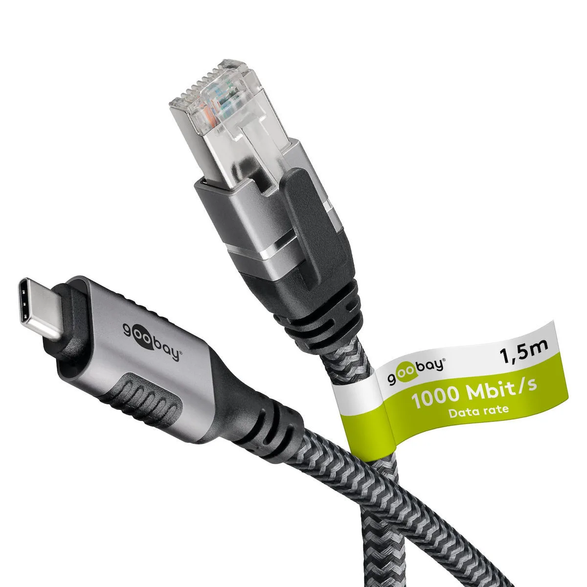 Goobay Μετατροπέας USB-C male σε Ethernet male Γκρι 1τμχ 70697 - Image 1