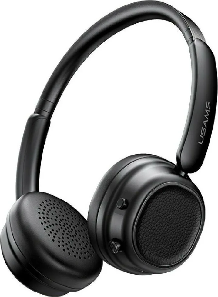 Usams SR01 Ασύρματα Bluetooth On Ear Ακουστικά με 40 ώρες Λειτουργίας Μαύρα - Image 1