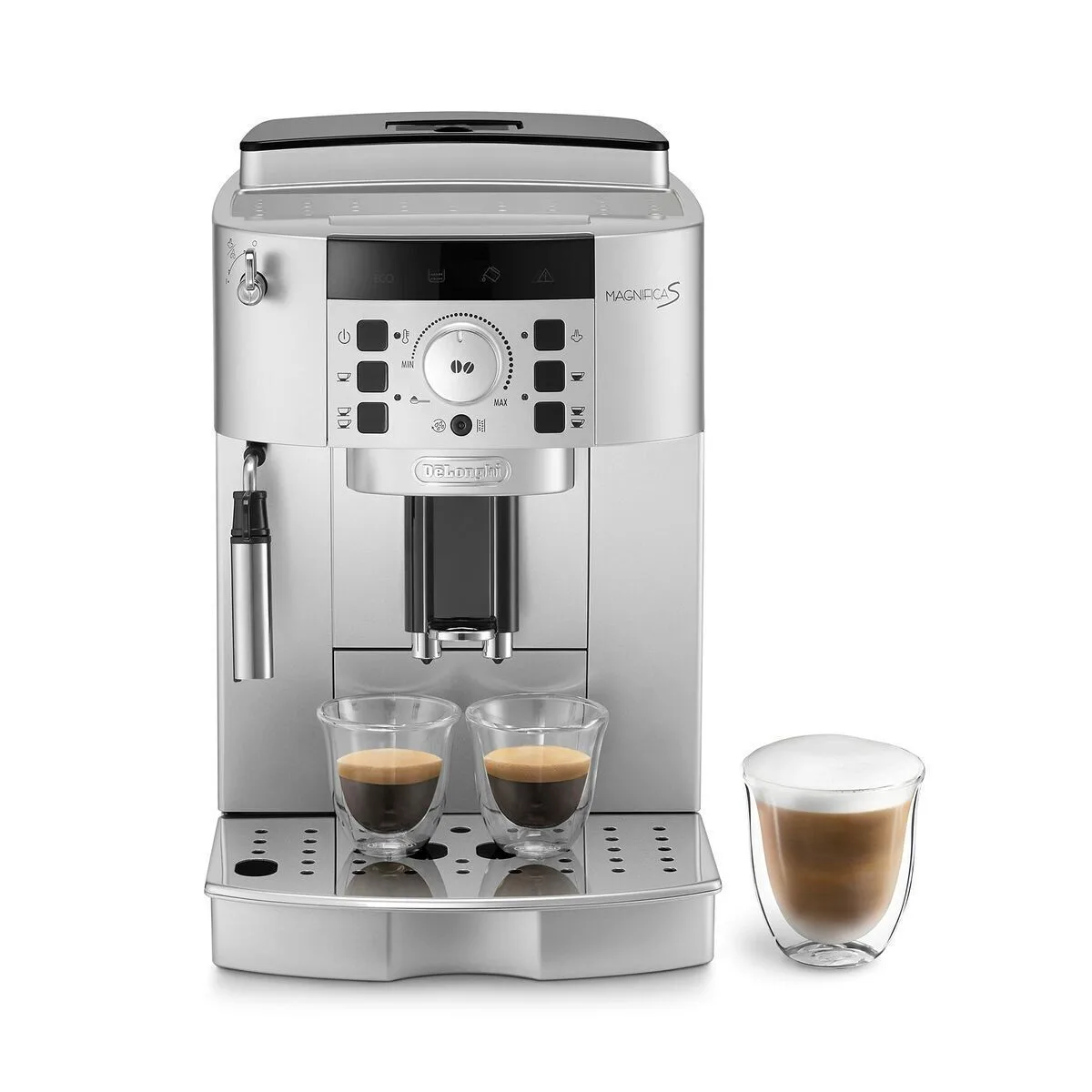 20251008141918_de_longhi_magnifica_s_aytomati_michani_espresso_1450w_piesis_15bar_me_mylo_alesis_asimi De'Longhi Magnifica S Αυτόματη Μηχανή Espresso 1450W Πίεσης 15bar με Μύλο Άλεσης Ασημί - Image 1