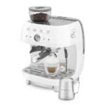 Smeg Αυτόματη Μηχανή Espresso 1650W Πίεσης 15bar με Μύλο Άλεσης Λευκή EGF03WHEU
