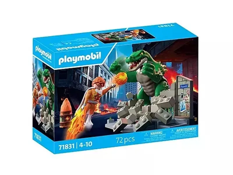 Playmobil Σούπερ Ήρωες: Μάχη εναντίον της γιγαντιαίας σαύρας για 4-10 ετών 71831 - Image 1