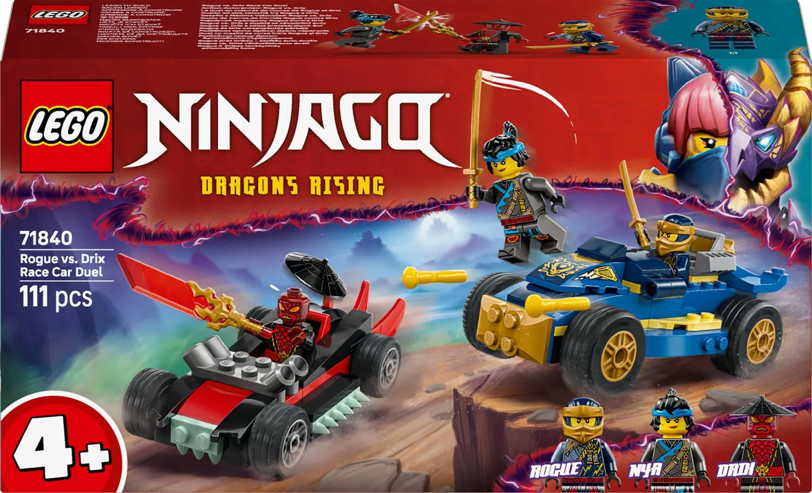 LEGO Ninjago Racing Duel Rogue vs Drix για 4+ Ετών 111τμχ 71840 - Image 1