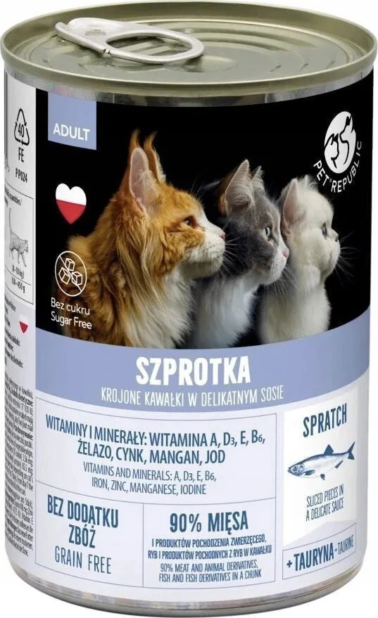 Pet Republic Υγρή Τροφή για Ενήλικες Γάτες σε Κονσέρβα 400gr - Image 1