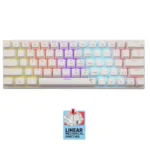 White Shark Wakizashi 2 Gaming Μηχανικό Πληκτρολόγιο 60% με Custom Red διακόπτες και RGB φωτισμό (International English) Λευκό