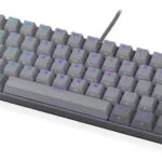 Endorfy Thock V2 Compact Gaming Μηχανικό Πληκτρολόγιο με Custom Red διακόπτες και RGB φωτισμό (Αγγλικό US) Γκρι