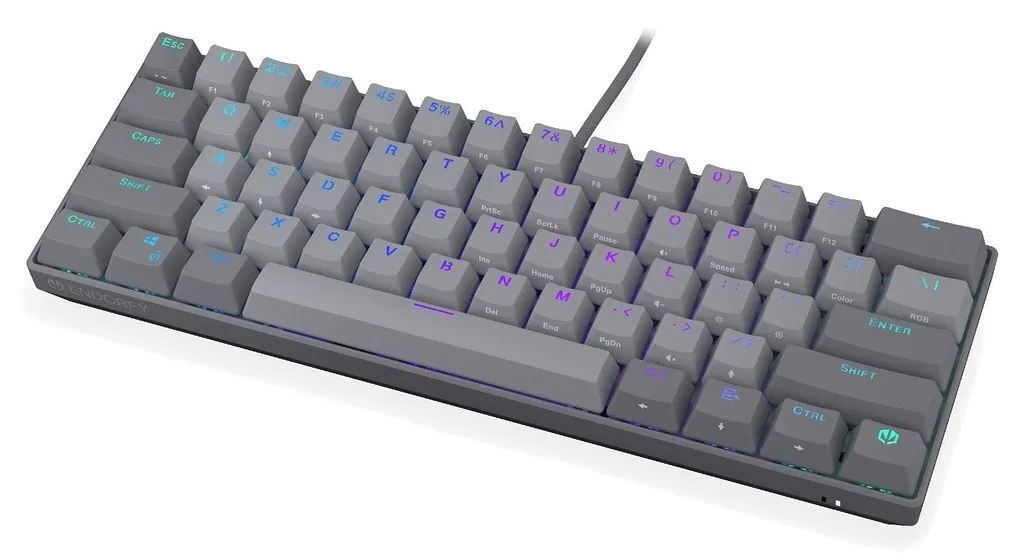 Endorfy Thock V2 Compact Gaming Μηχανικό Πληκτρολόγιο με Custom Red διακόπτες και RGB φωτισμό (Αγγλικό US) Γκρι - Image 1