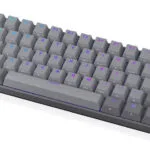 Endorfy Thock V2 Compact Wireless Ασύρματο Gaming Μηχανικό Πληκτρολόγιο 60% με Gateron Yellow διακόπτες και RGB φωτισμό (Αγγλικό US) Γκρι