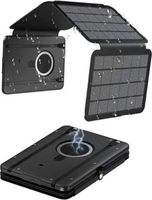 PowerNeed ES10000-4 Ηλιακό Power Bank 10000mAh 22.5W Power Delivery Μαύρο - Image 1