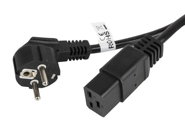 Lanberg IEC C19 / IEC C20 / Schuko - IEC C19 / IEC C20 / Schuko / IEC 320 Cable 1.8m Μαύρο CA-C19C-10CC-0018-BK - Image 1