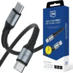 3MK USB 2.0 Cable USB-C male - USB-C 240W Μαύρο 2m