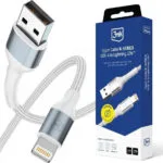 3MK USB-A to Lightning Cable 12W Λευκό 2m