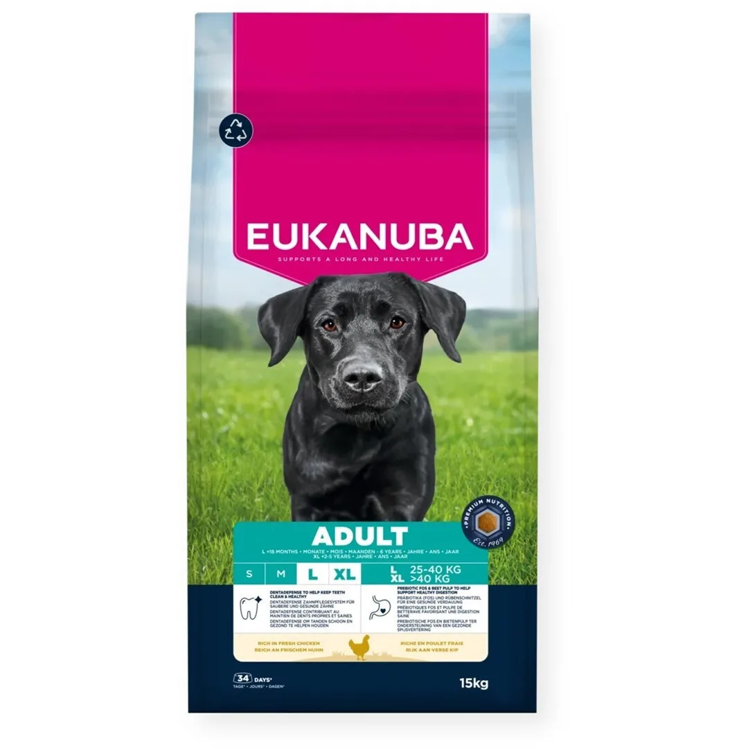 Eukanuba 15kg Ξηρά Τροφή για Ενήλικους Σκύλους Μεγαλόσωμων Φυλών με Κοτόπουλο - Image 1