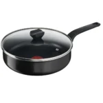 Tefal Simply Clean Τηγάνι από Αλουμίνιο Με Καπάκι με Αντικολλητική Επίστρωση 24cm B56732