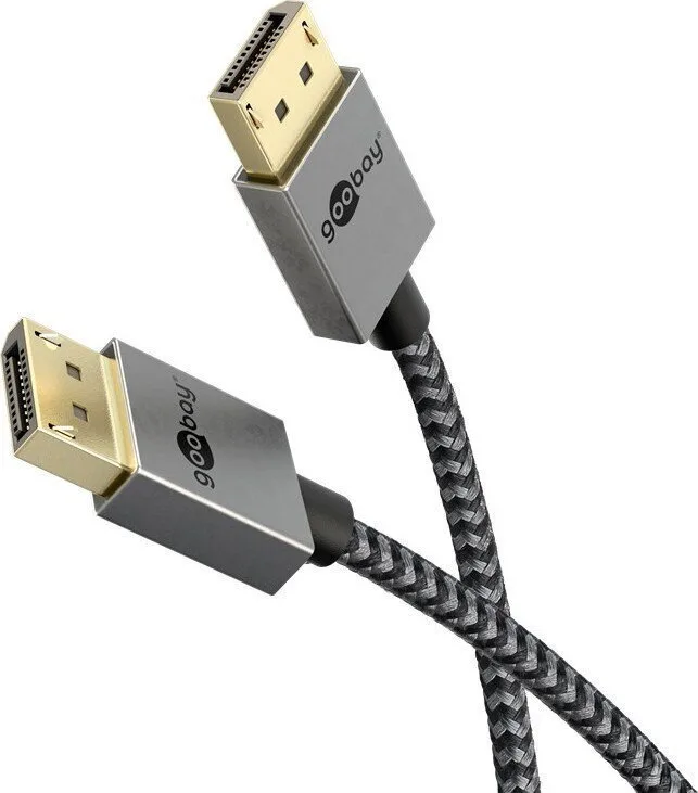 20251024121136_goobay_cable_displayport_male_displayport_male_2m_gri_77445 Goobay Cable DisplayPort male - DisplayPort male 2m Γκρι (77445) - Image 1