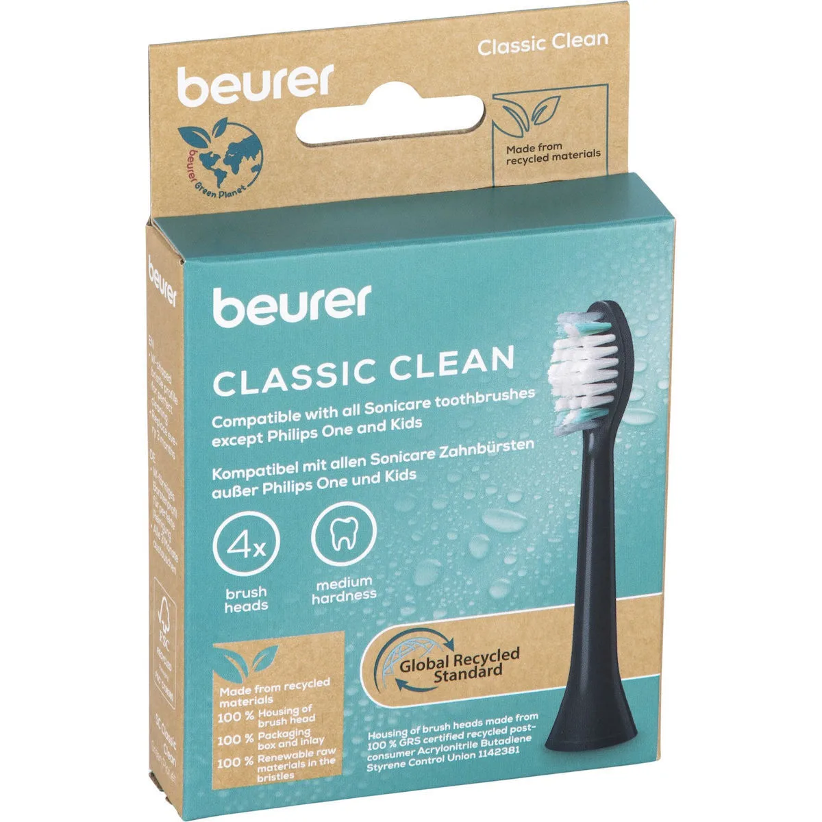 Beurer Classic Clean Ανταλλακτικές Κεφαλές για Ηλεκτρική Οδοντόβουρτσα 10521 4τμχ - Image 1
