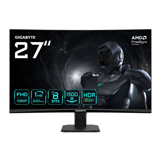 Gigabyte GS27FC2 VA HDR Curved Monitor 27" FHD 1920x1080 240Hz - Image 1