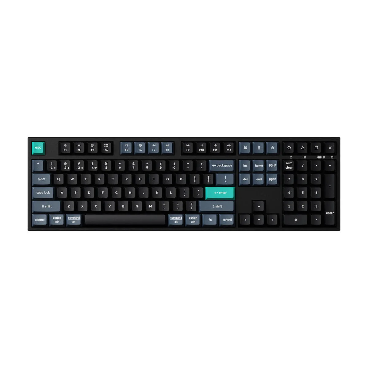 Keychron B36 B36-K9 Ασύρματο Gaming Μηχανικό Πληκτρολόγιο με Scissor διακόπτες και RGB φωτισμό (Αγγλικό US) Deep Black - Image 1