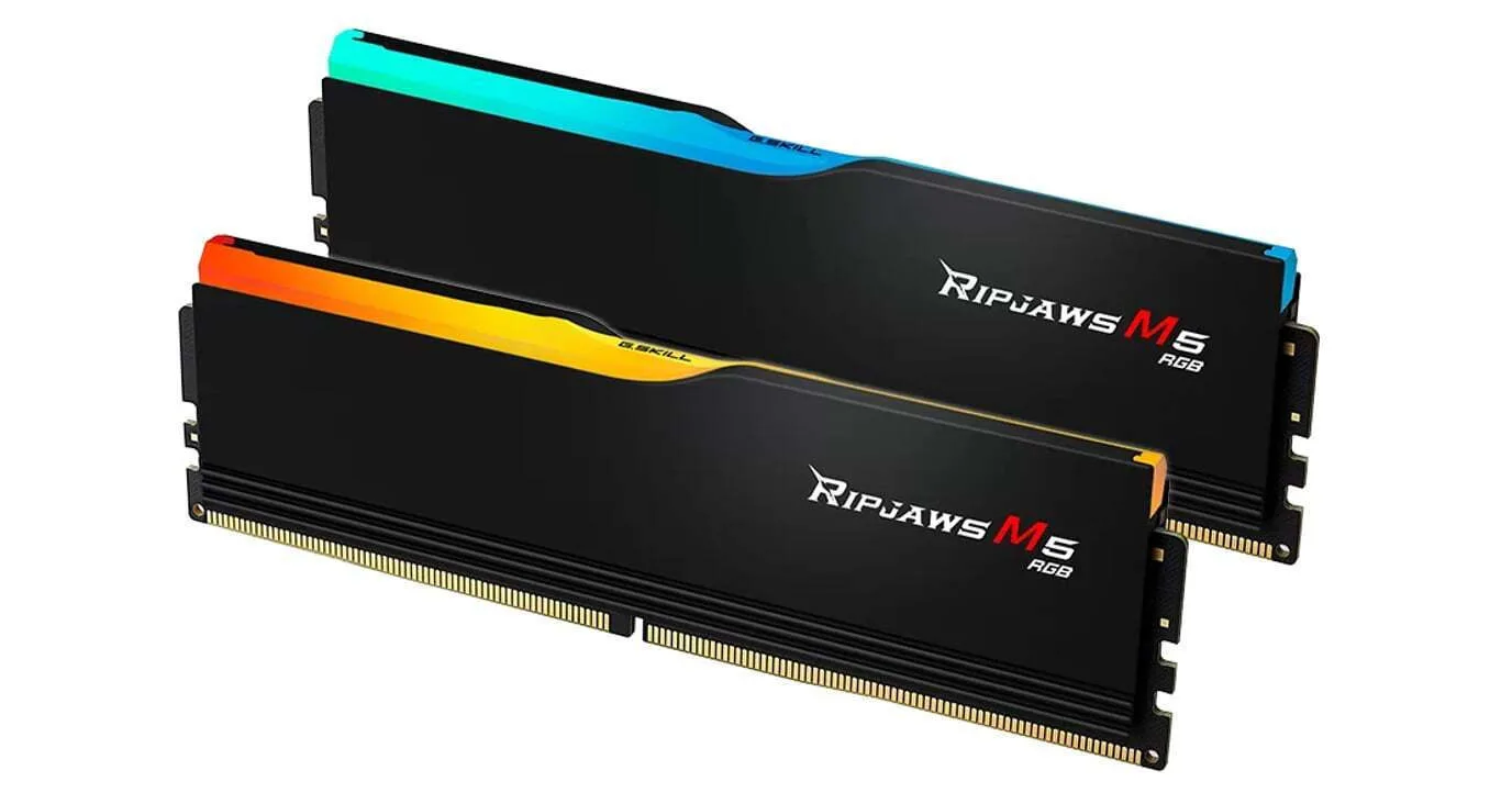 G.Skill Ripjaws M5 RGB DDR5 48GB RAM με 2x24GB Modules και Ταχύτητα 5200 για Desktop F5-5200J4040A24GX2-RM5RK - Image 1
