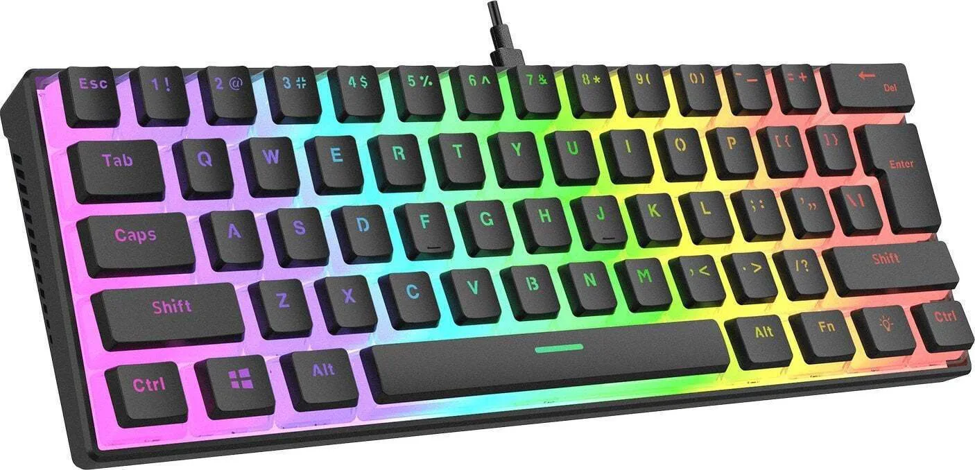 Rampage Radiant K11 RGB Gaming Μηχανικό Πληκτρολόγιο 60% με Outemu Red διακόπτες και RGB φωτισμό (Αγγλικό US) - Image 1