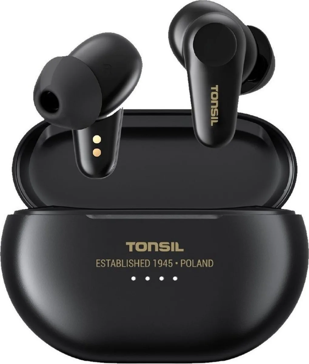 20251106160638_tonsil_t65bt_in_ear_bluetooth_handsfree_akoustika_me_antochi_ston_idrota_kai_thiki_fortisis_mayra Tonsil T65BT In-ear Bluetooth Handsfree Ακουστικά με Αντοχή στον Ιδρώτα και Θήκη Φόρτισης Μαύρα - Image 1