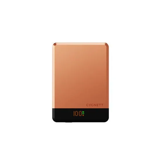 Cygnett MagSlim MagSafe Power Bank 5000mAh 15W με Θύρα USB-C Power Delivery Πορτοκαλί - Image 1