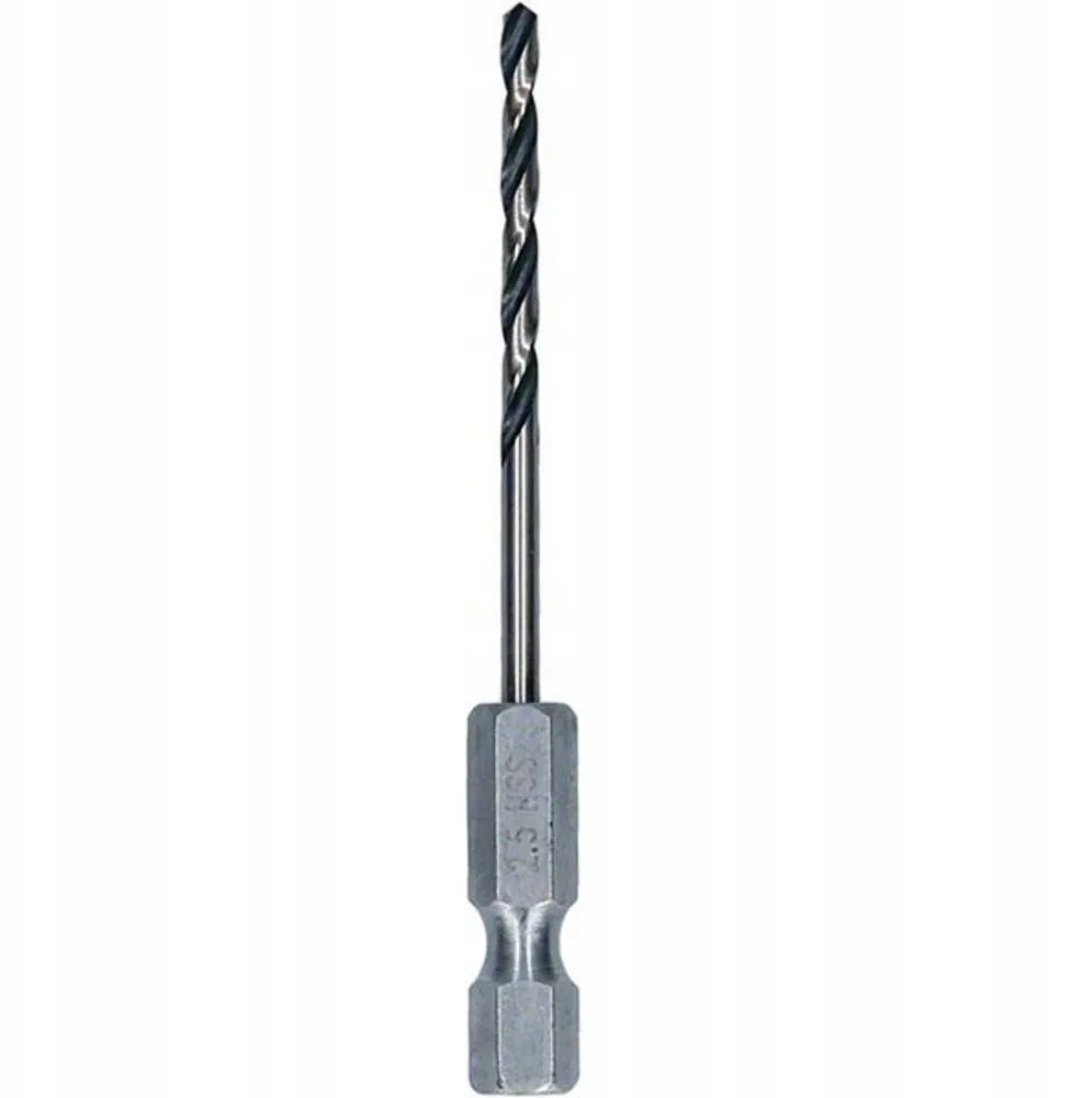Bosch Drill Bit Τρυπάνι HSS με Εξάγωνο Στέλεχος για Μέταλλο 2.5mm / 30x69mm 2608577518 - Image 1