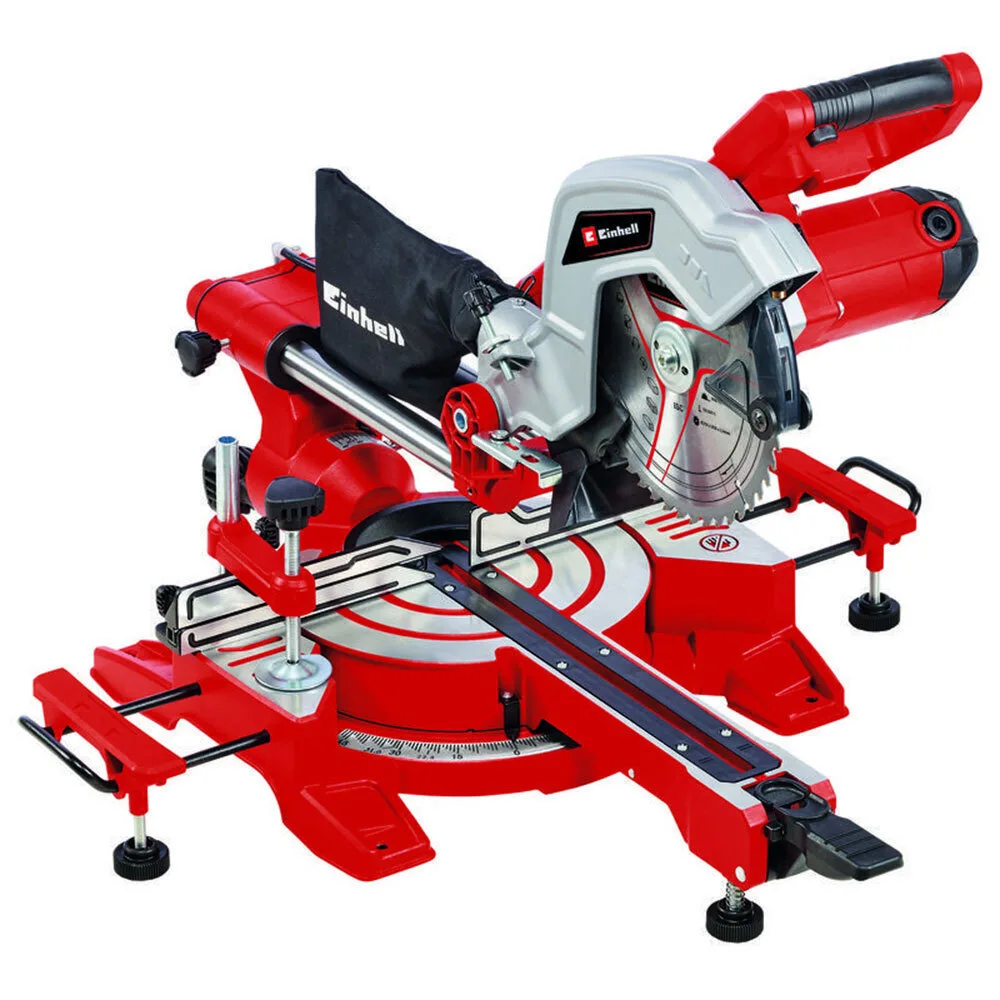 Einhell TC-SM216 Φαλτσοπρίονο Ρεύματος Συρόμενο με Ισχύ 1600W, Οδηγό Laser, Δίσκο Κοπής Διαμέτρου 216mm & Ταχύτητα Κοπής 5200rpm - Image 1