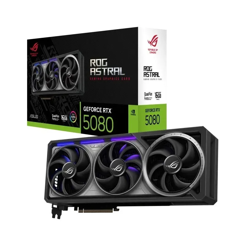 Asus GeForce RTX 5080 16GB GDDR7 ROG Astral Gaming Κάρτα Γραφικών 90YV0LV1-M0NA00 - Image 1