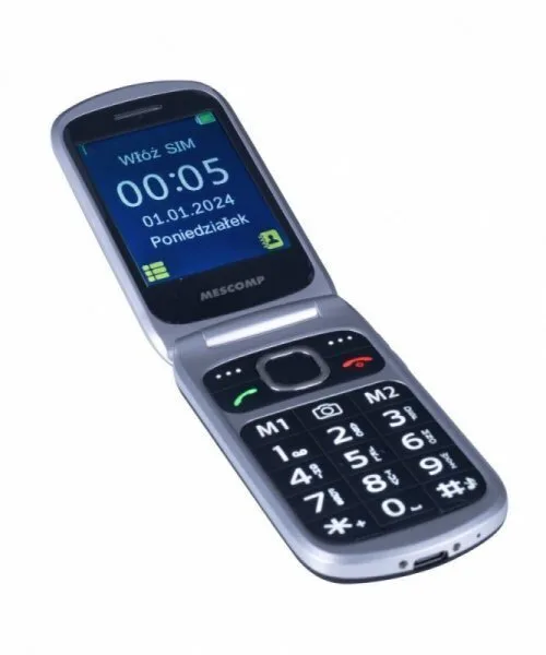 Mescomp Bruno MT-184 Dual SIM Κινητό με Μεγάλα Κουμπιά Μαύρο - Image 1