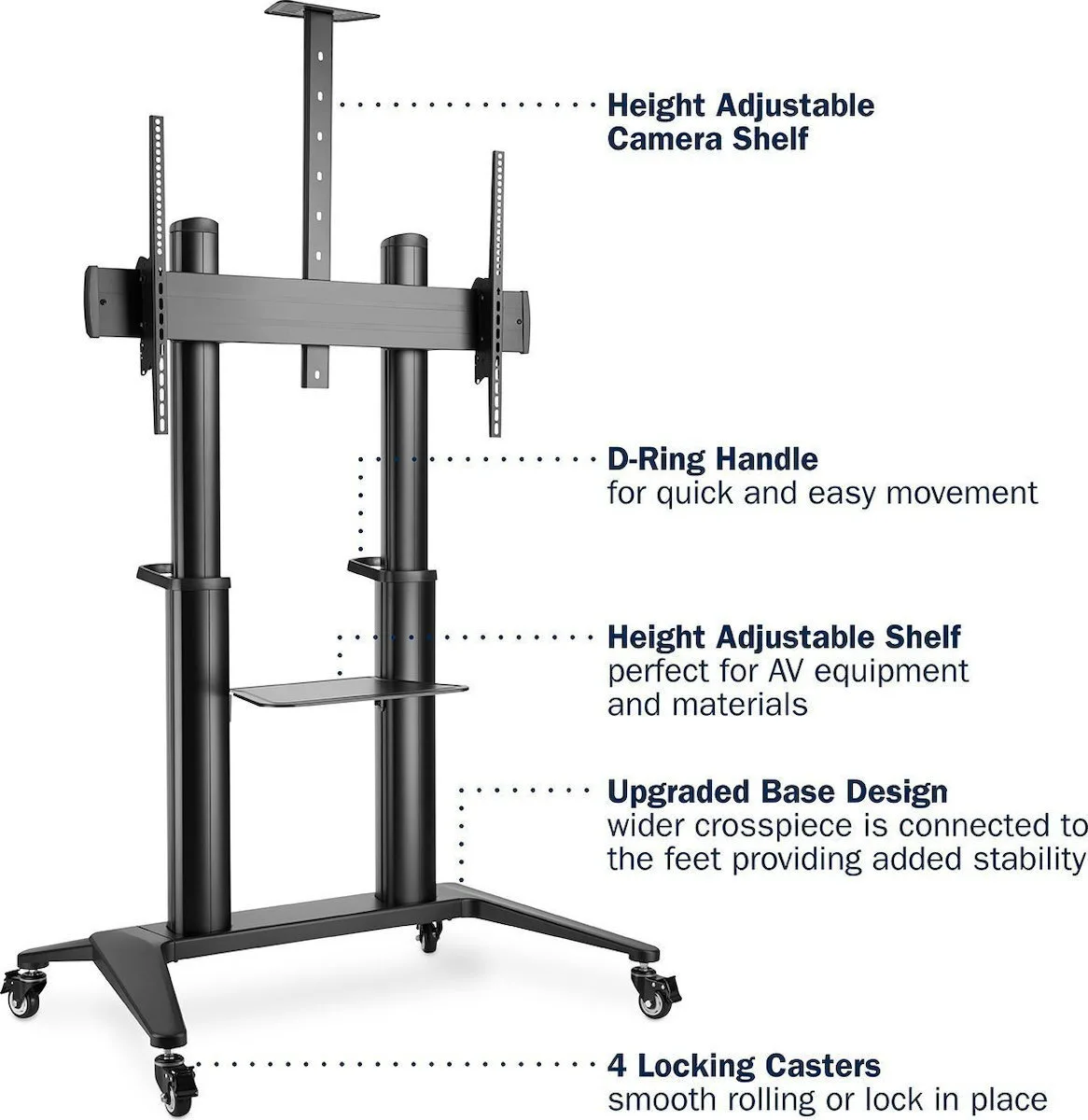 Digitus DA-90452 Βάση Τηλεόρασης Δαπέδου έως 120" και 140kg - Image 1