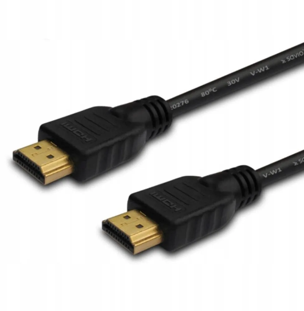 Savio HDMI 2.0 Cable HDMI male - HDMI male 1.5m Μαύρο - Image 1