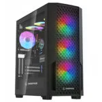 Rampage Shelob Gaming Midi Tower Κουτί Υπολογιστή με Πλαϊνό Παράθυρο και RGB Φωτισμό Μαύρο