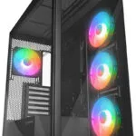 Rampage Hydra V2 Gaming Midi Tower Κουτί Υπολογιστή με Πλαϊνό Παράθυρο Μαύρο