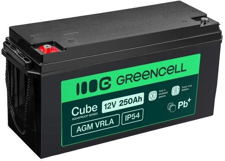 Green Cell Μπαταρία UPS με Χωρητικότητα 250Ah και Τάση 12V 1τμχ - Image 1