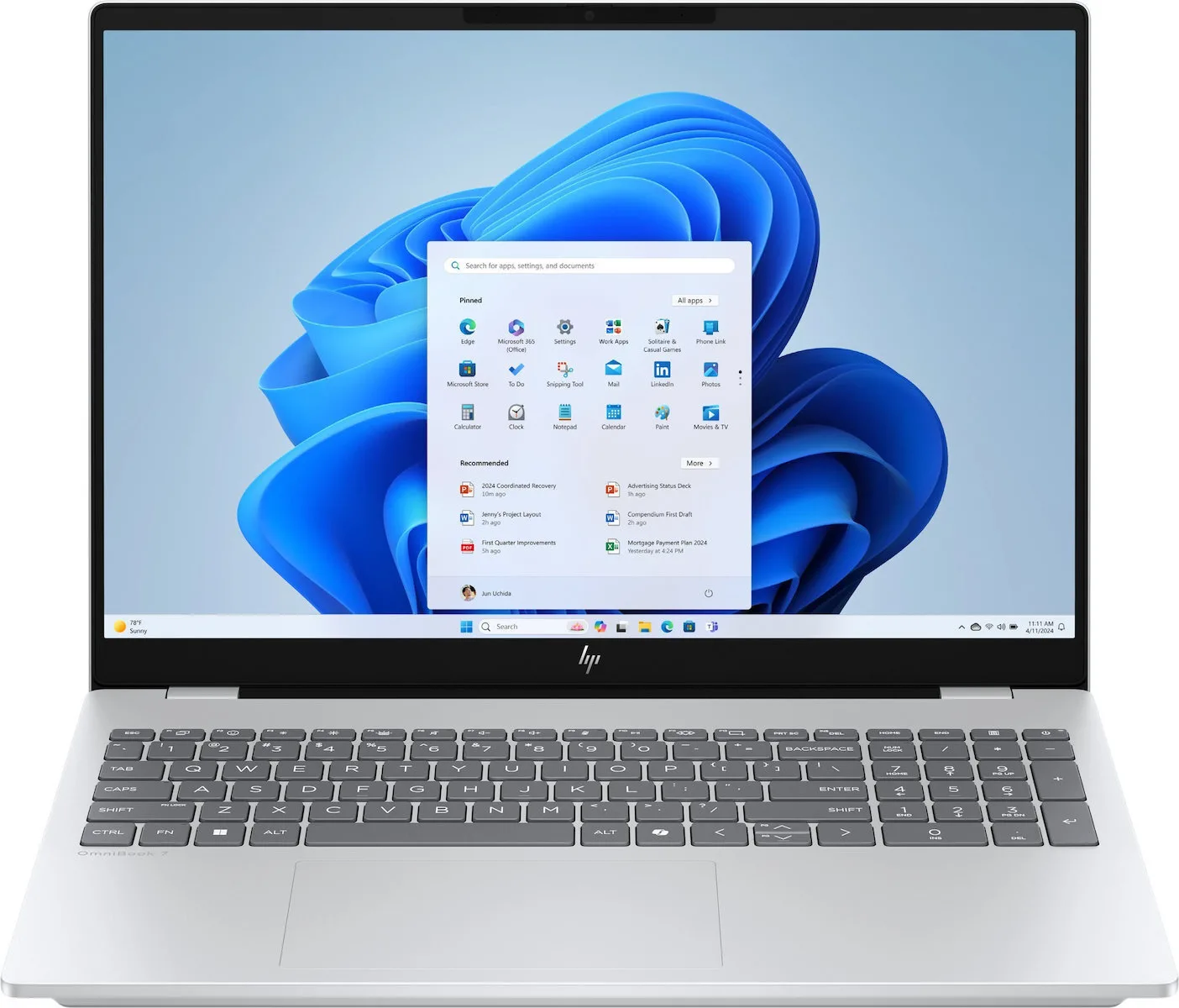 HP OmniBook 7 16" FHD+ (Core 7-240H/16GB/512GB SSD/W11 Home) (US Keyboard) - Image 1