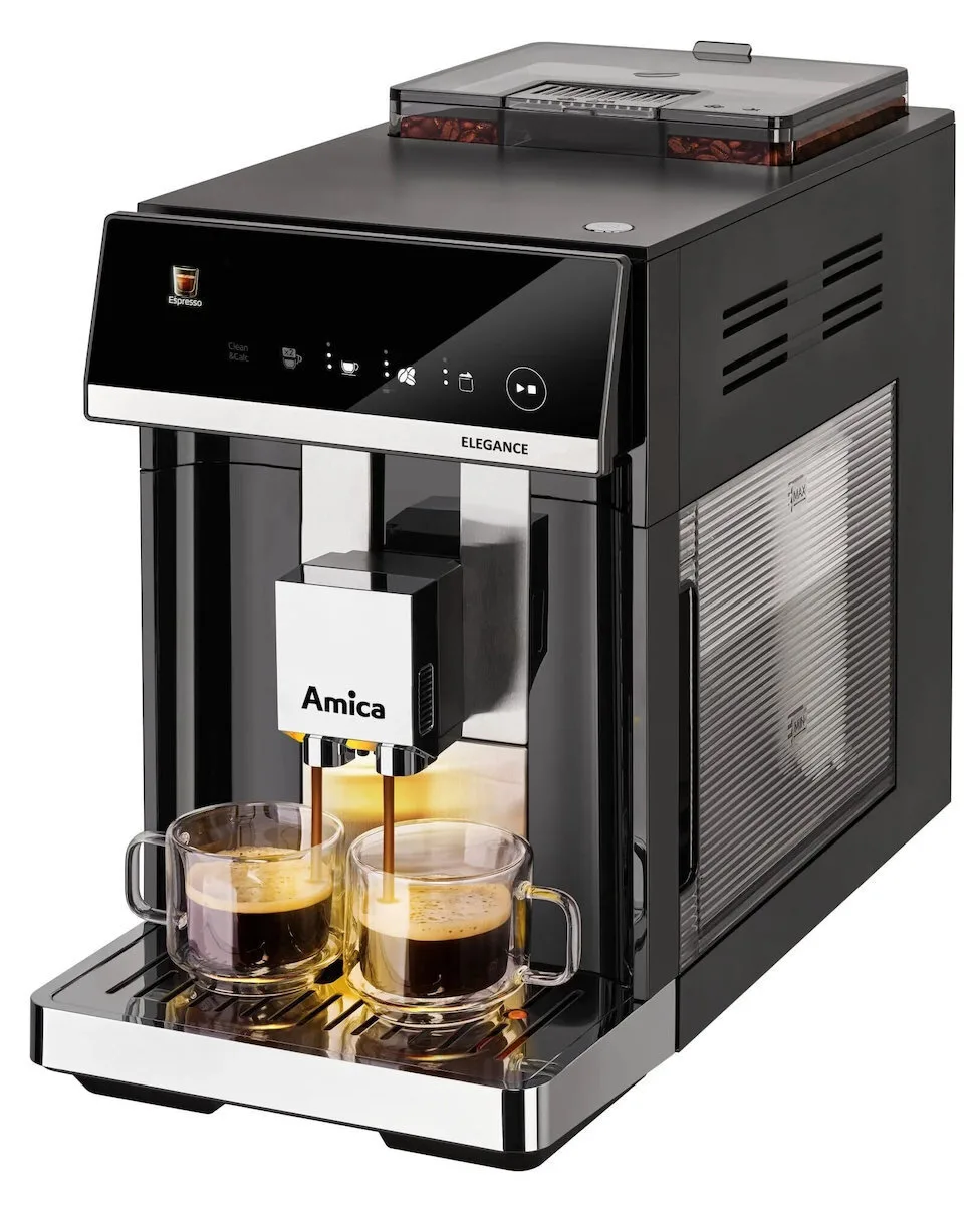 Amica Αυτόματη Μηχανή Espresso 1450W Πίεσης 15bar για Cappuccino με Μύλο Άλεσης Μαύρη 2101729 - Image 1