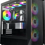 Montech X5 Gaming Midi Tower Κουτί Υπολογιστή με Πλαϊνό Παράθυρο Μαύρο