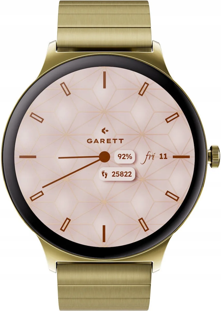Garett Verona 2 Stainless Steel 43mm Smartwatch με Παλμογράφο (Χρυσό) - Image 1