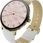 Garett Verona 2 Stainless Steel 43mm Smartwatch με Παλμογράφο (Gold Mesh)